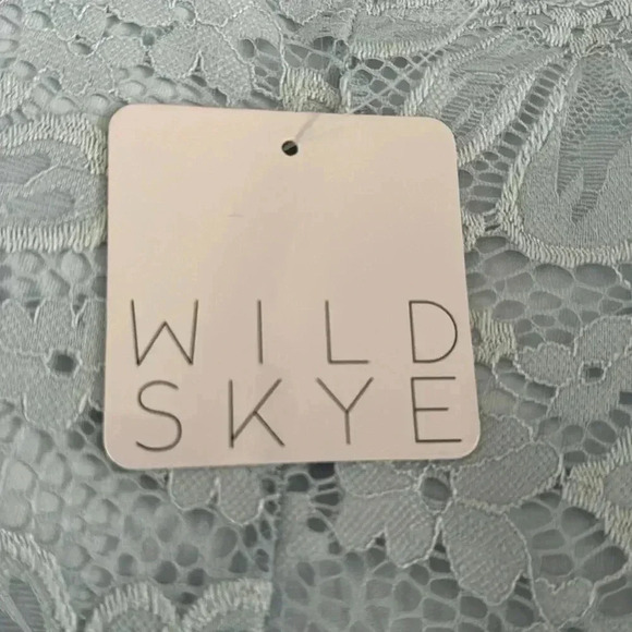 WILD SKYE SZ M NWT CAMISOLE LIGHT BLUE LACE FEMININE SEXY STRETCHY PRETTY - Picture 7 of 9